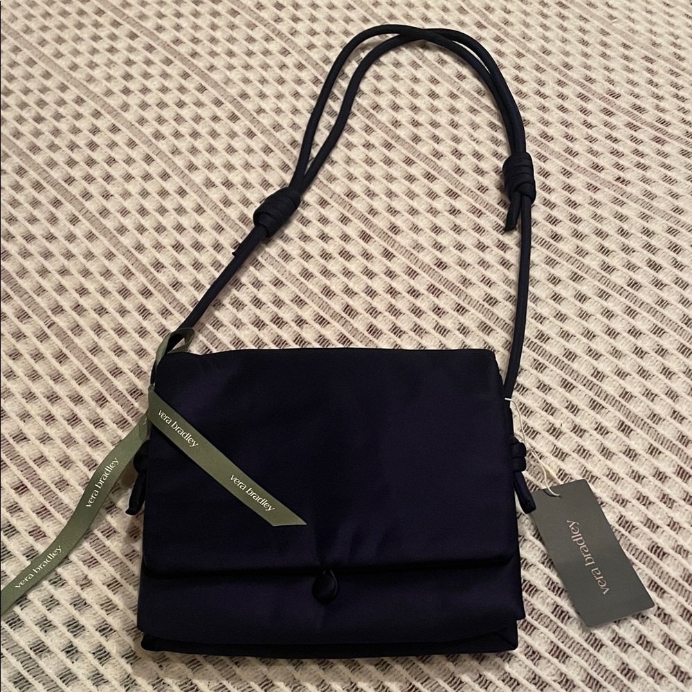 NWT Vera Bradley Baird Hipster Navy Crossbody Bag Lightweight Travel Gift